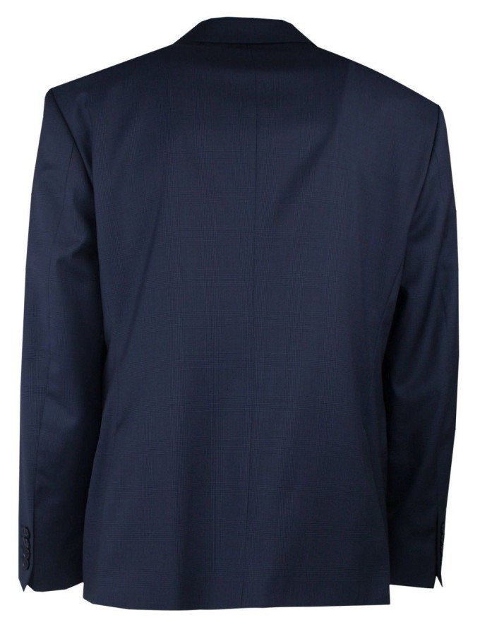 Elegancki Garnitur Wełniany, Wyszczuplony (Slim) - MEN'SFIELD - Granatowy