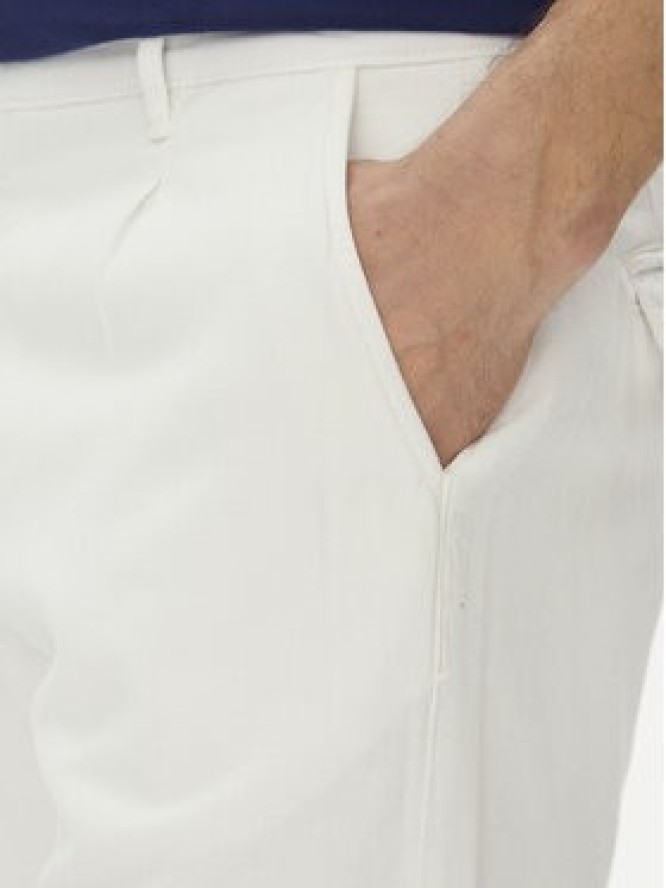 La Martina Szorty materiałowe Vics MAB004 TL147 Biały Regular Fit