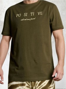 Bawełniana koszulka z napisem - zielony