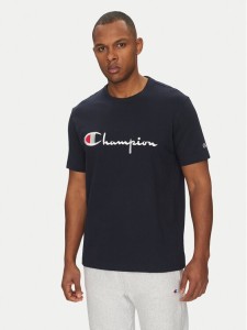Champion T-Shirt 221621 Granatowy Standard Fit