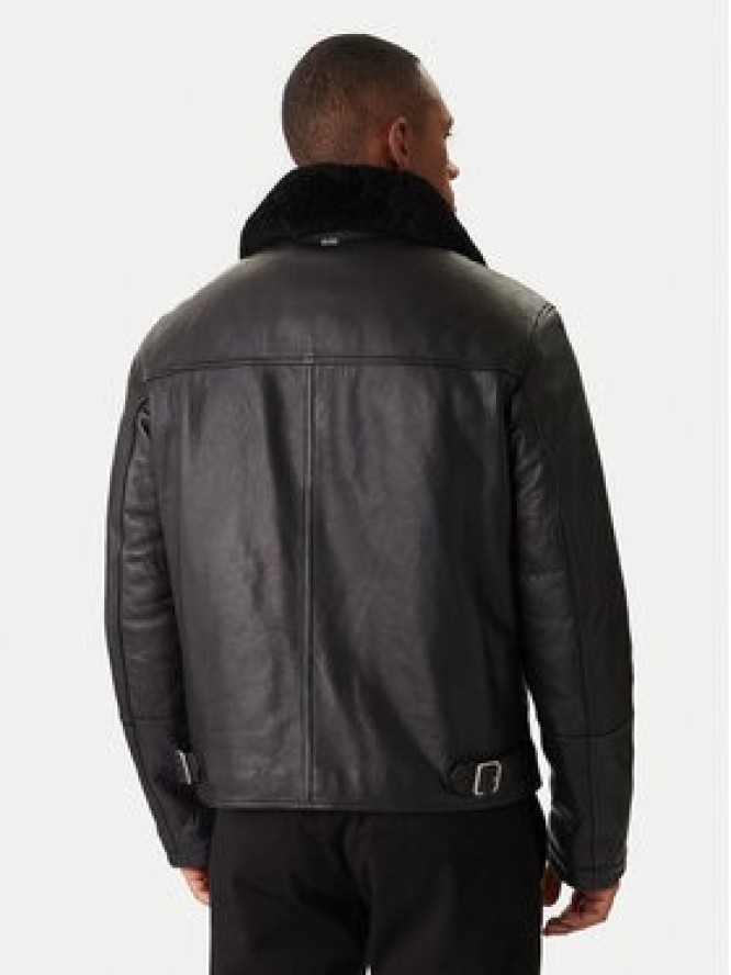BOSS Kurtka skórzana H-Mupablo 50540917 Czarny Regular Fit