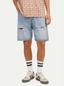 Jack & Jones Szorty jeansowe Jjitony 12252653 Niebieski Loose Fit