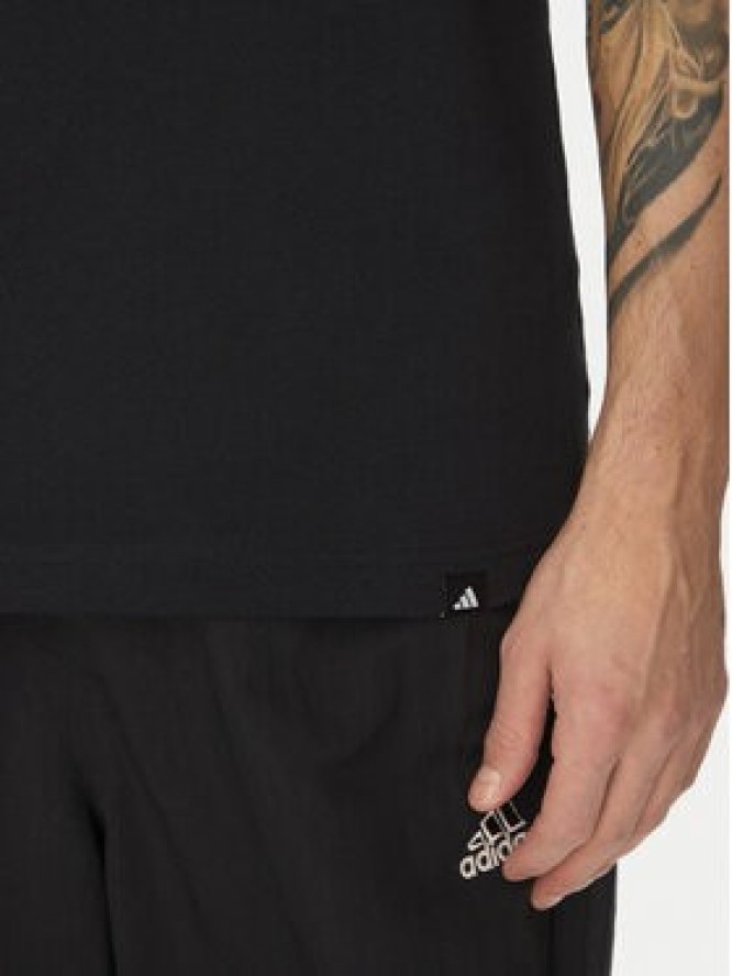 adidas T-Shirt Lounge Slide Graphic JJ4003 Czarny Regular Fit