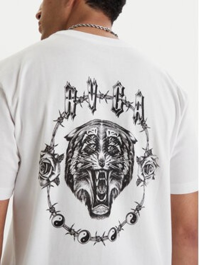 RVCA T-Shirt Double Trouble EVYZT00289 Biały Relaxed Fit