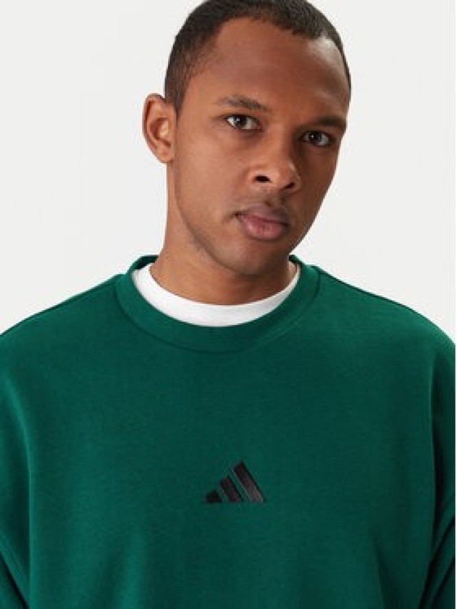 adidas Bluza Essentials 3-Stripes JE6306 Zielony Regular Fit