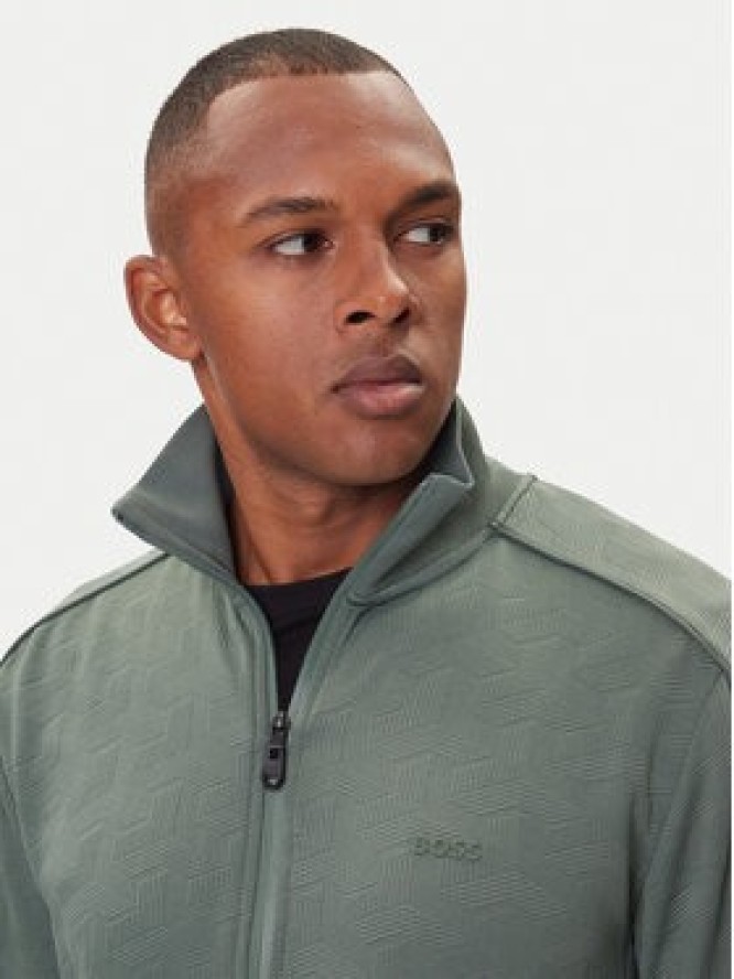 BOSS Bluza Mirror 50549706 Zielony Regular Fit