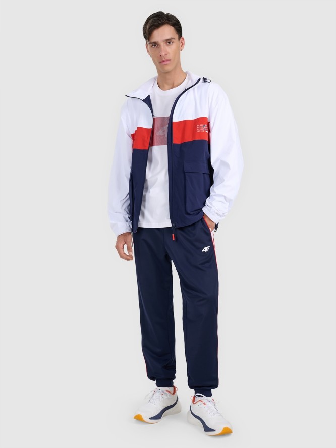 4F T-shirt regular z nadrukiem męski - biały XXL