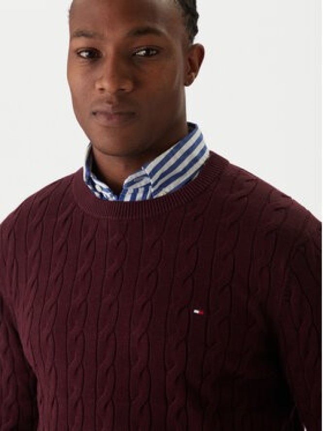 Tommy Hilfiger Sweter MW0MW33132 Bordowy Regular Fit