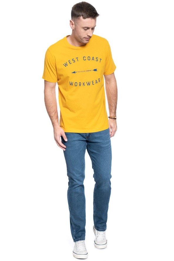 T-SHIRT MĘSKI LEE WORKWEAR TEE REGULAR FIT GOLDEN YELLOW L60BFENF 112113248