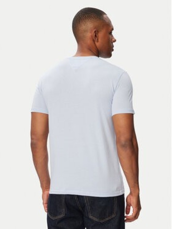 Tommy Jeans T-Shirt Jaspe DM0DM20363 Niebieski jasny Slim Fit