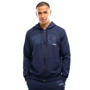 Męska rozpinana bluza z kapturem Lifestyle Siroko IBZ Mares Stone Blue