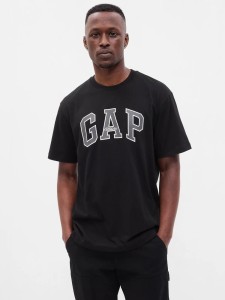 T-SHIRT MĘSKI KOSZULKA 1 BAWEŁNA GAP ATHLETIC 797924 CZARNY