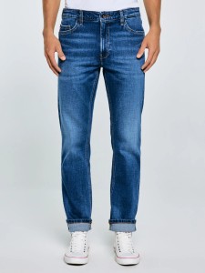 Jeansy męskie z prostą nogawką niebieskie Colt 480