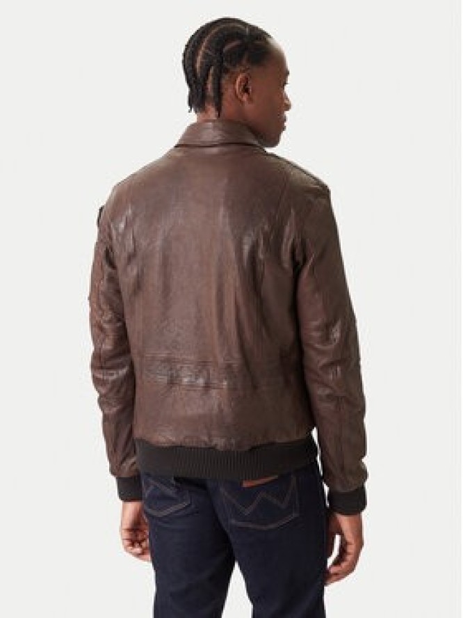 Aeronautica Militare Kurtka skórzana 252PN0846U100839 Brązowy Regular Fit