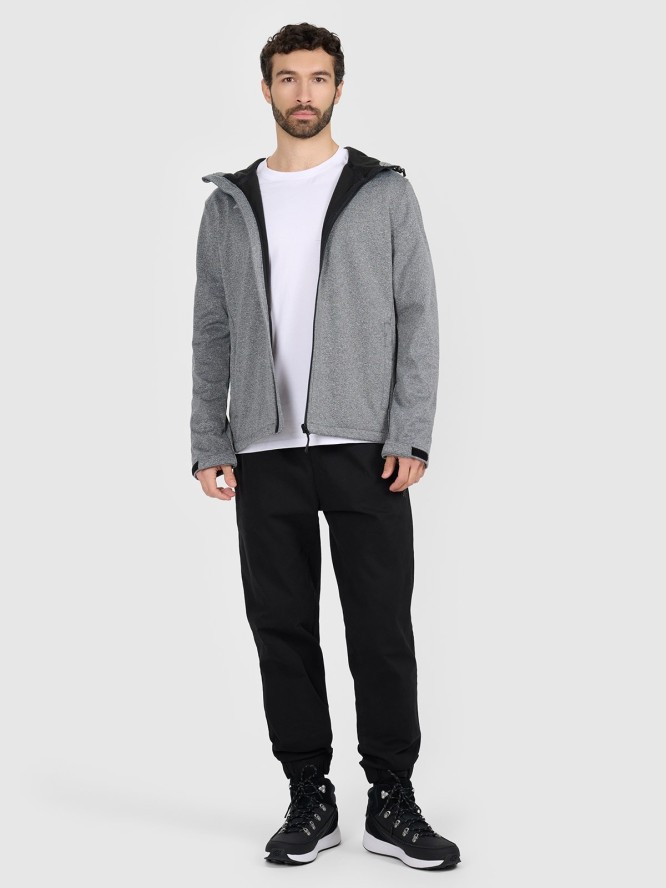 4F Kurtka softshell wiatroodporna membrana 5 000 męska - szara XL