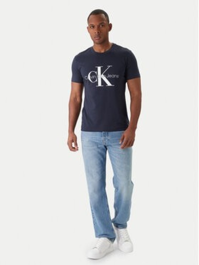 Calvin Klein Jeans T-Shirt J30J320935 Granatowy Slim Fit