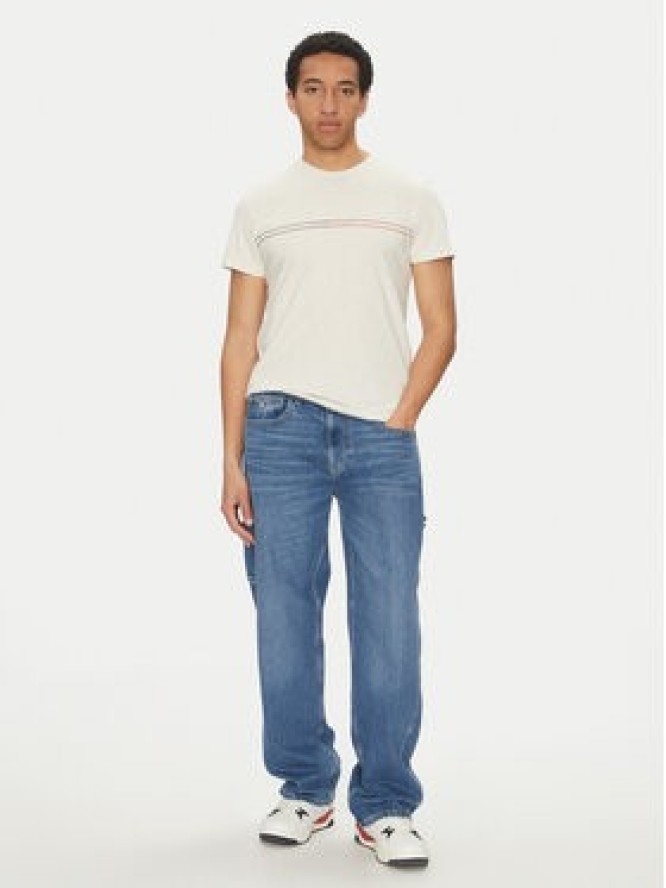 Tommy Jeans T-Shirt Entry Graphic DM0DM20779 Beżowy Slim Fit