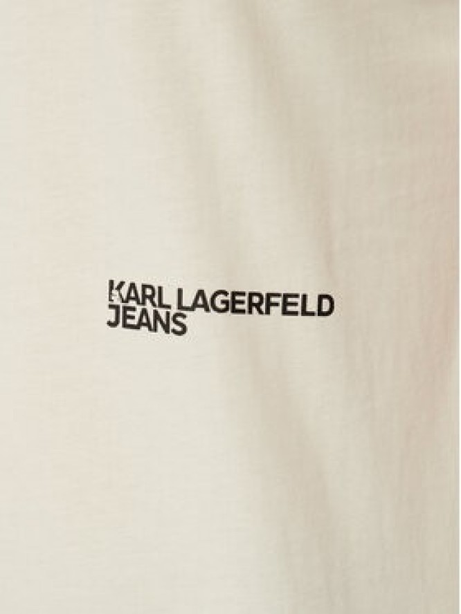 Karl Lagerfeld Jeans T-Shirt B3M17005 Kremowy Regular Fit