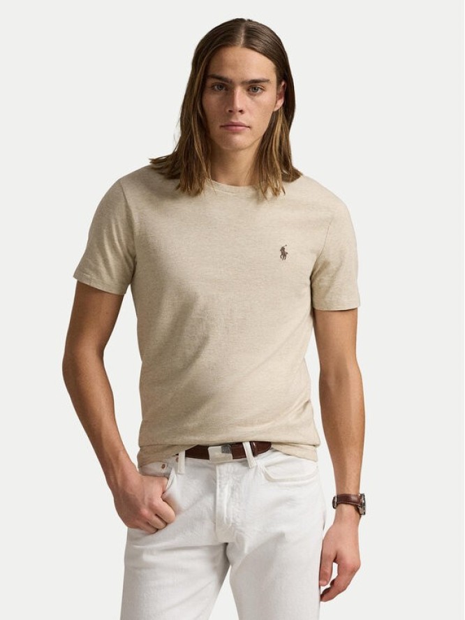 Polo Ralph Lauren T-Shirt 710671438203 Beżowy Slim Fit
