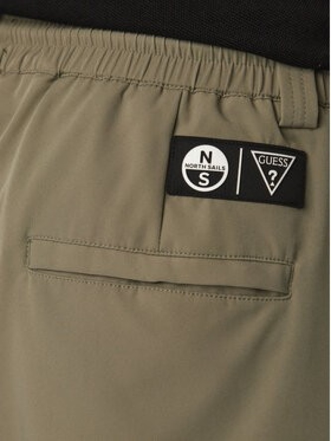 Guess Szorty materiałowe M6GD36 W2169 Khaki Regular Fit