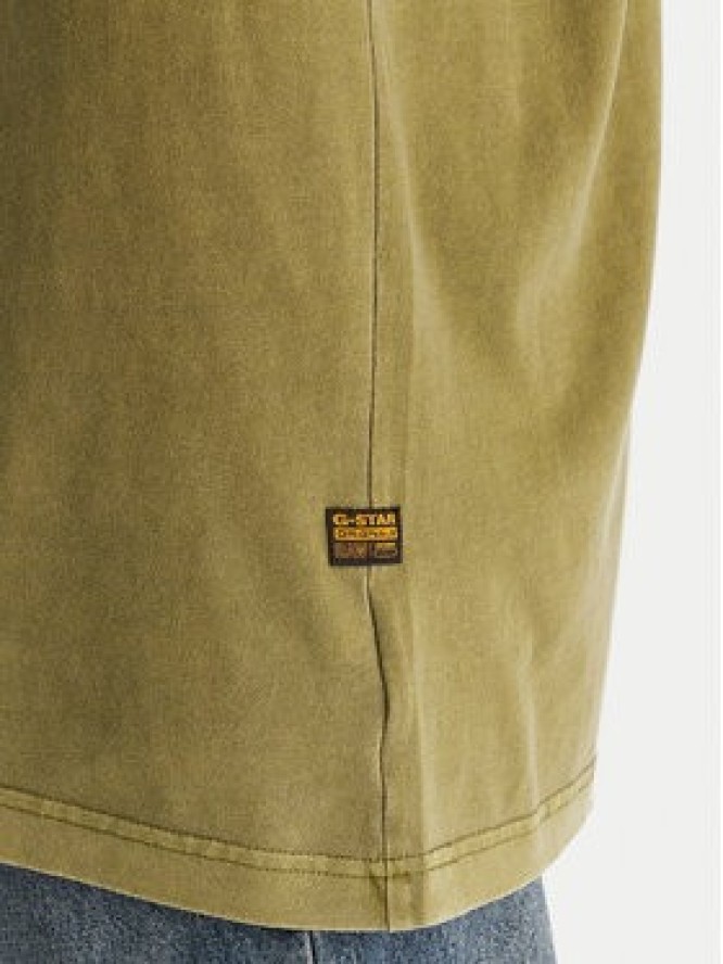 G-Star Raw T-Shirt Overdyed D24780-C756 Zielony Boxy Fit