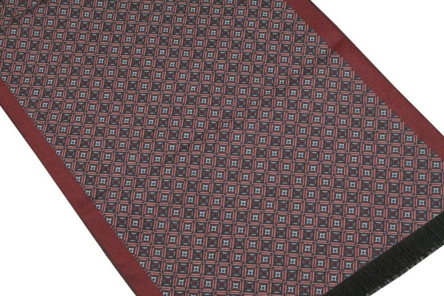 Elegancki Szalik Bawełniany - Alties - Geometryczny, Drobny Wzór