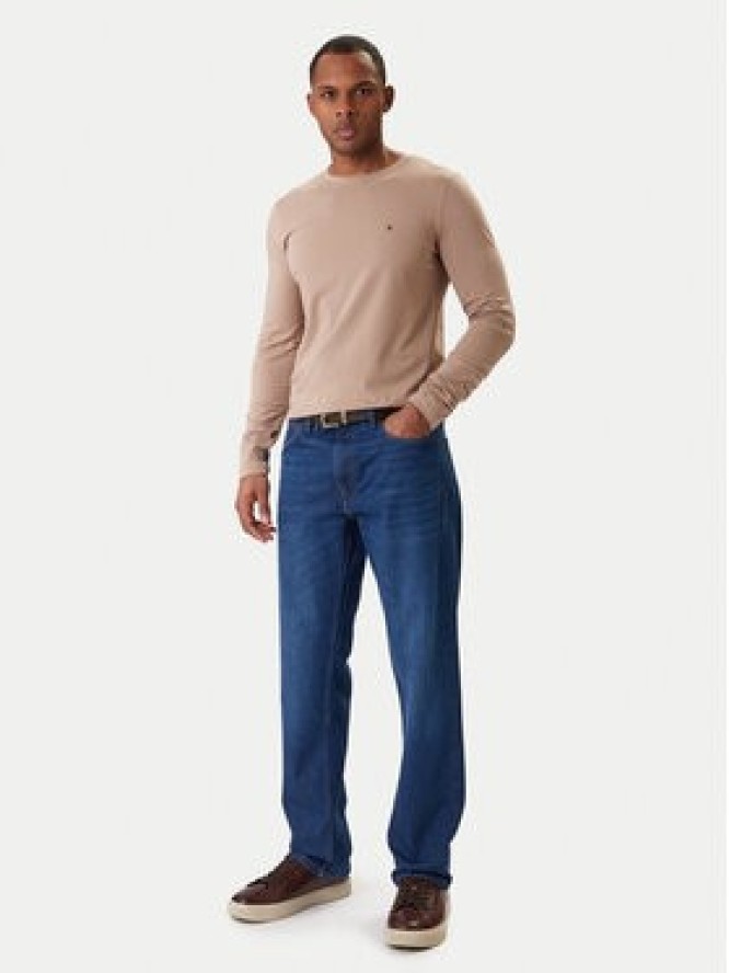 Tommy Hilfiger Longsleeve MW0MW10804 Beżowy Slim Fit