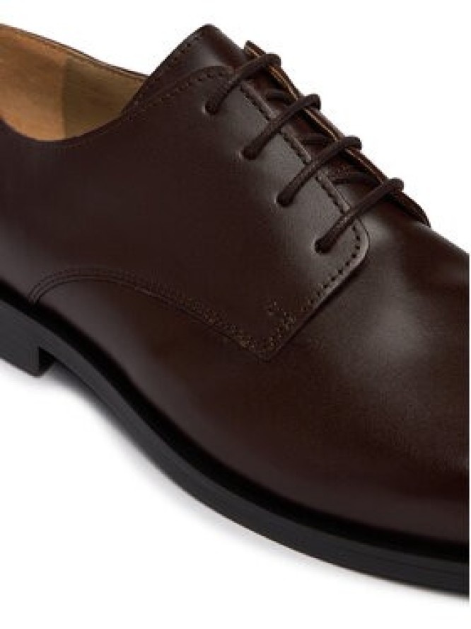 Calvin Klein Półbuty Ess Rubber Derby Lth HM0HM02056 Brązowy