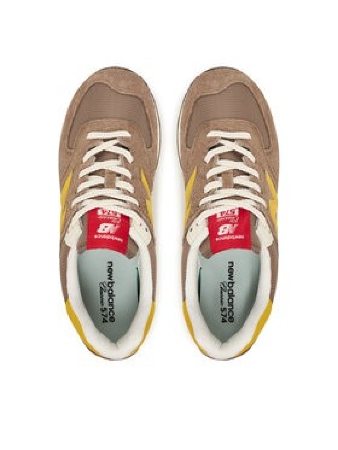 New Balance Sneakersy U574BYW Brązowy
