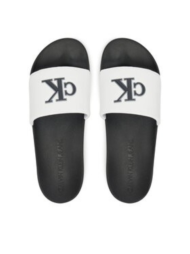Calvin Klein Jeans Klapki Slide Jelly Mono Pu YM0YM01281 Biały
