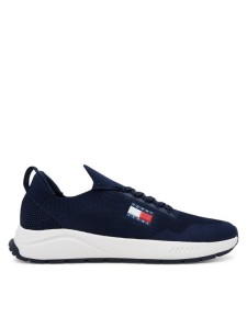 Tommy Jeans Sneakersy Runner Kntitted EM0EM01555 Granatowy