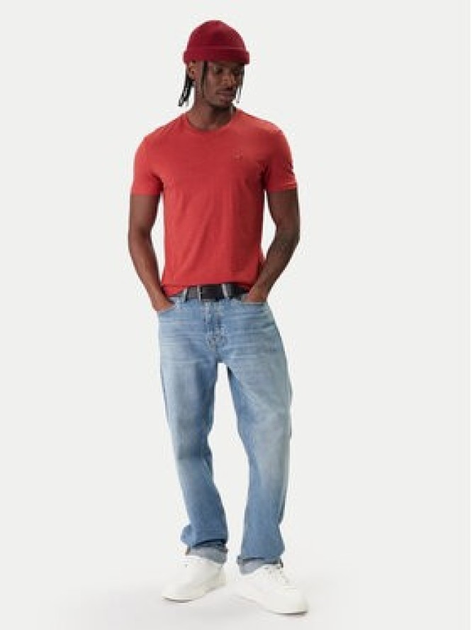 Tommy Jeans T-Shirt Jaspe DM0DM20363 Czerwony Slim Fit