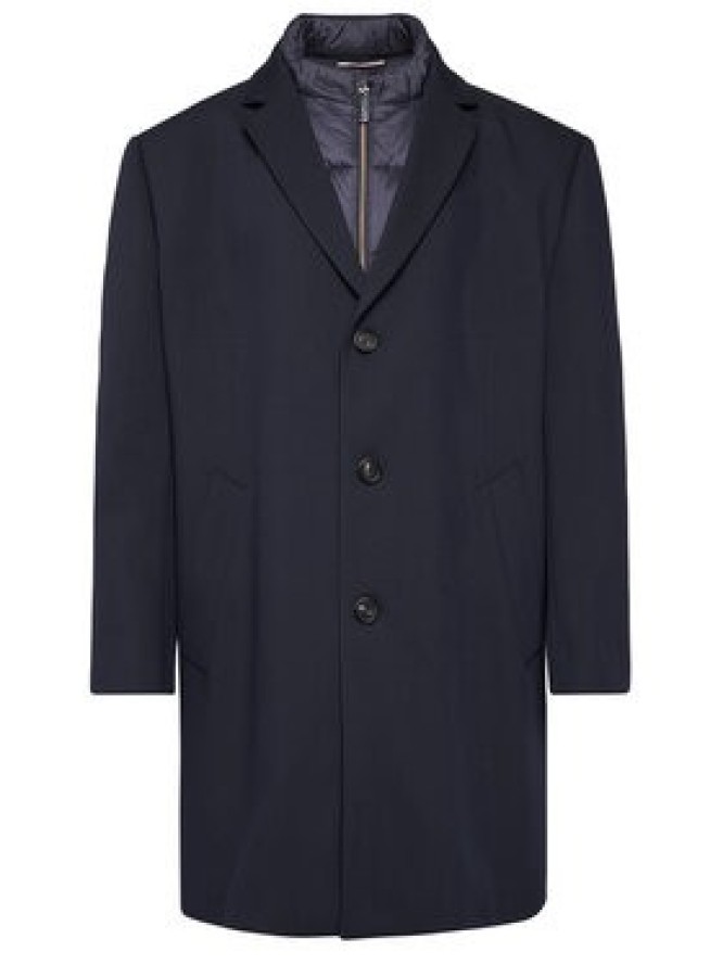 Bugatti Płaszcz wełniany 821628-84221 D Granatowy Regular Fit