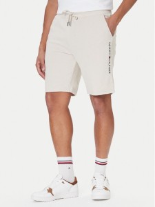Tommy Hilfiger Szorty sportowe UM0UM03452 Écru Relaxed Fit
