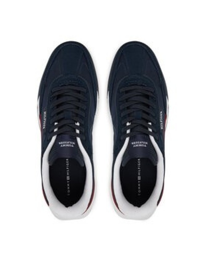Tommy Hilfiger Sneakersy Retro Runner Nylon Mix FM0FM05523 Granatowy