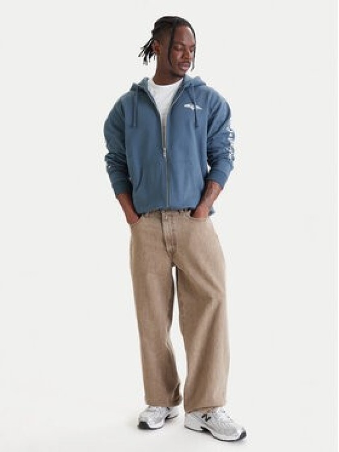 Quiksilver Bluza Old English EQYFT05156 Niebieski Oversize