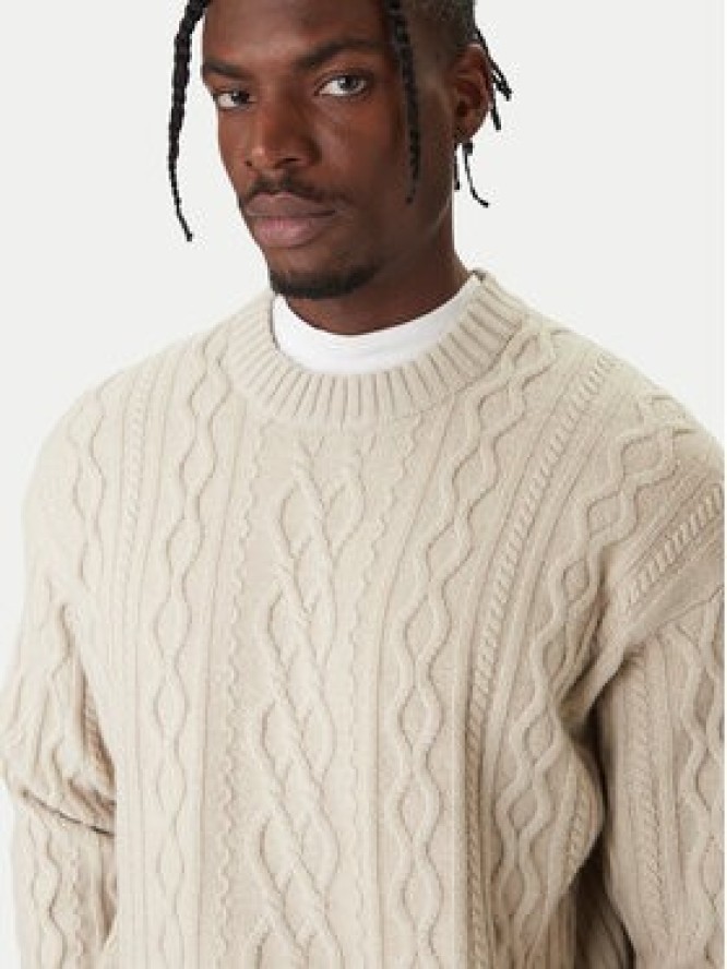 BOSS Sweter Kableto 50548689 Beżowy Regular Fit