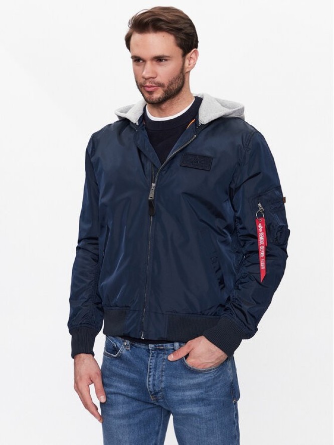 Alpha Industries Kurtka bomber MA-1 196108 Granatowy Regular Fit