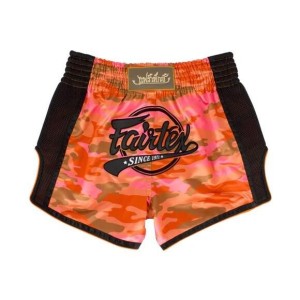 Spodenki Muay Thai Camo Fairtex BS1711 Pomarańczowe/Czarne L