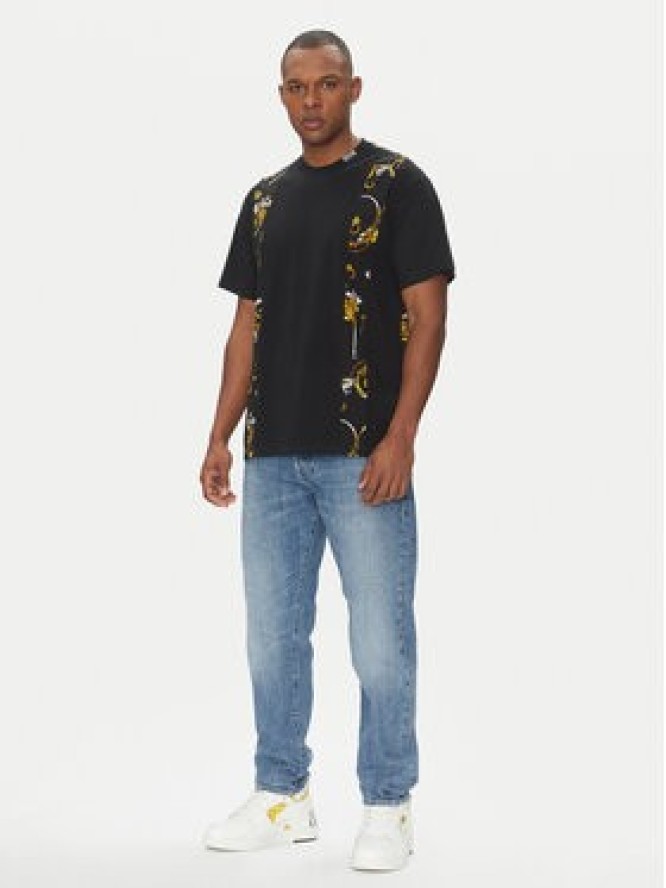 Versace Jeans Couture T-Shirt 78GAH615 Czarny Regular Fit