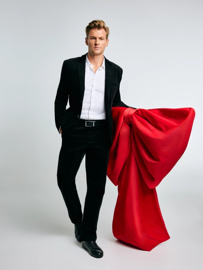 Spodnie męskie chinosy sztruks czarne Trevis 906