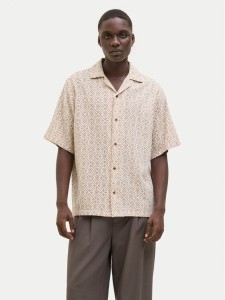 Jack & Jones Koszula Bluvincent 12273289 Beżowy Relaxed Fit