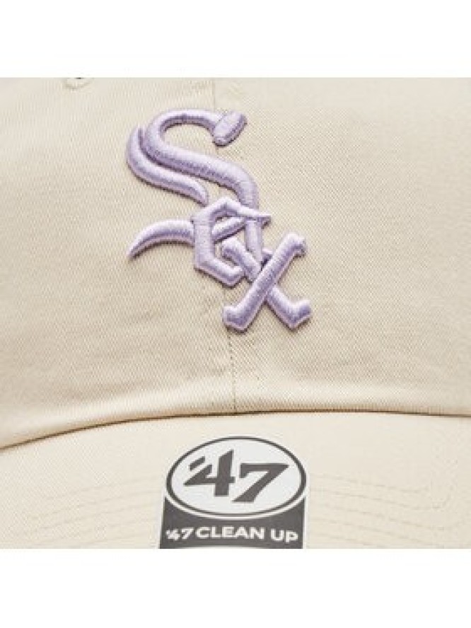 47 Brand Czapka z daszkiem Mlb Chicago White Sox Double Under ’47 Clean Up BAS-DBLUN906GWS-NT03 Beżowy