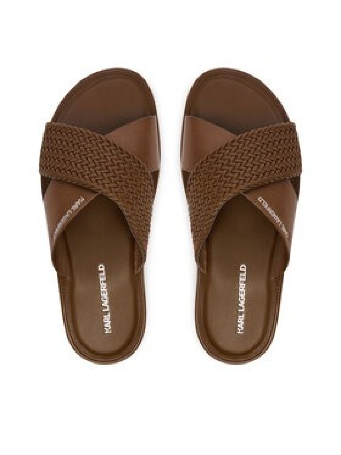 KARL LAGERFELD Klapki Kastor IV KL70214C Brązowy