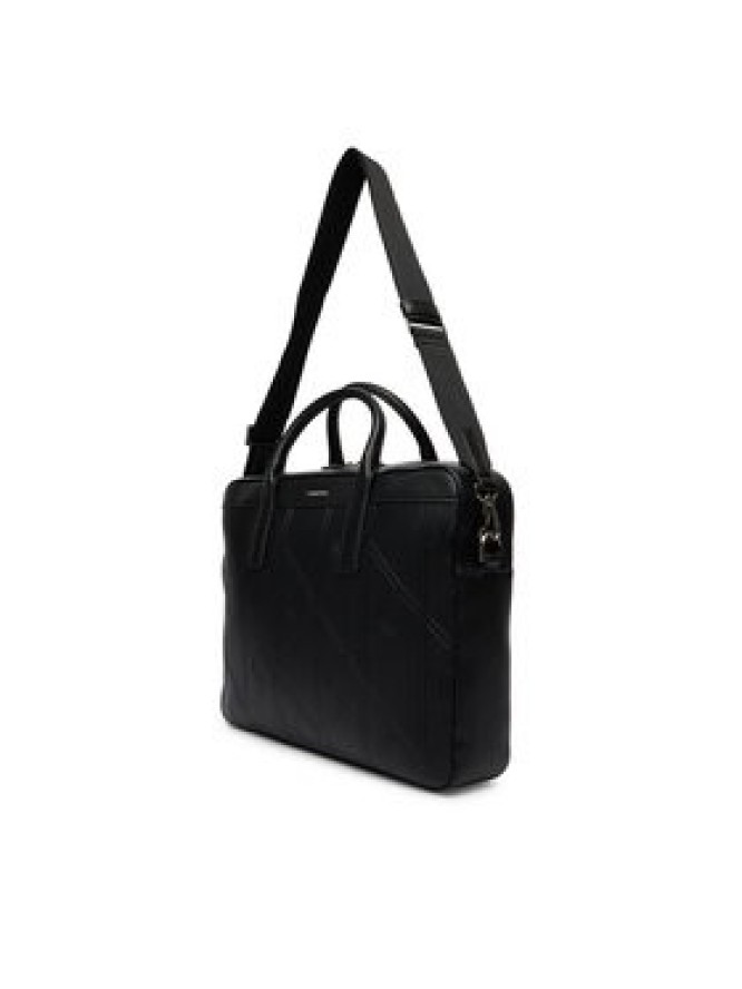 Calvin Klein Torba na laptopa Emblem Aop Emboss Commuter LV04D3329G Czarny