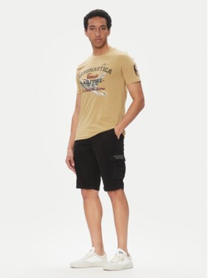 Aeronautica Militare Szorty materiałowe 251BE066CT1122 Czarny Regular Fit