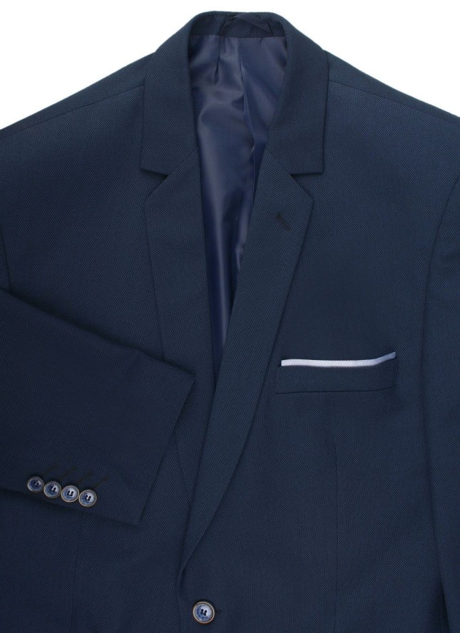 Męski, Taliowany Garnitur (Wesele, Studniówka) - Casino - Granat