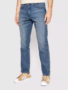 WRANGLER TEXAS MĘSKIE SPODNIE JEANSOWE TAPER GREEN TWIST W12TXP409 112145808