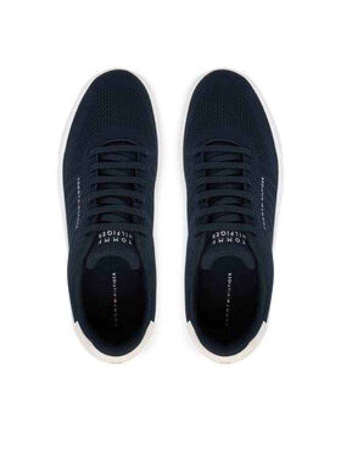 Tommy Hilfiger Sneakersy Th Court Knit FM0FM05823 Granatowy