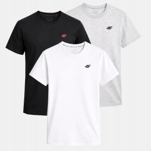 T-SHIRT MĘSKI 4F KOSZULKA ZESTAW KOMPLET 3 SZTUKI TTSHM3341